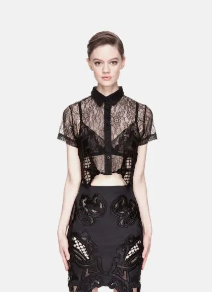 Open Brenna Huff See-through Dress